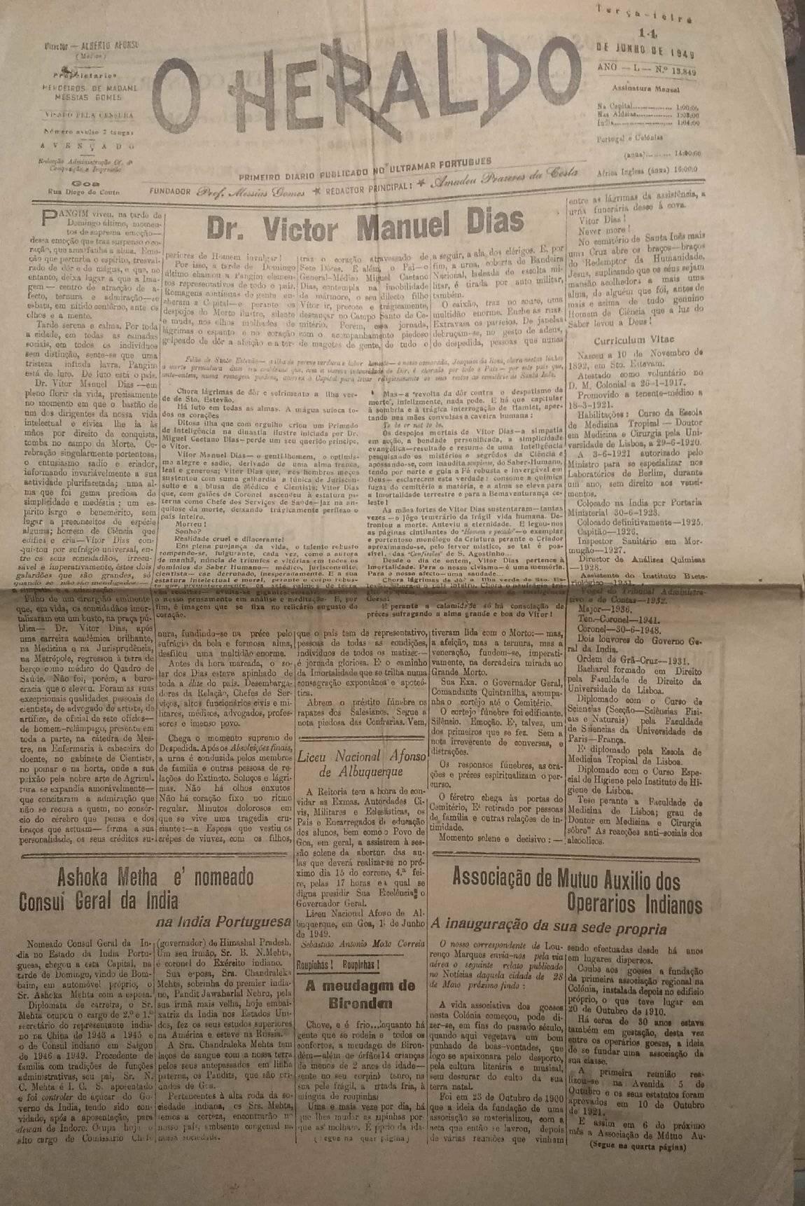 VictorManuelDias-OHeraldo-14June1949